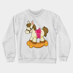 Horse as Rocking horse Crewneck Sweatshirt